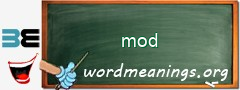 WordMeaning blackboard for mod